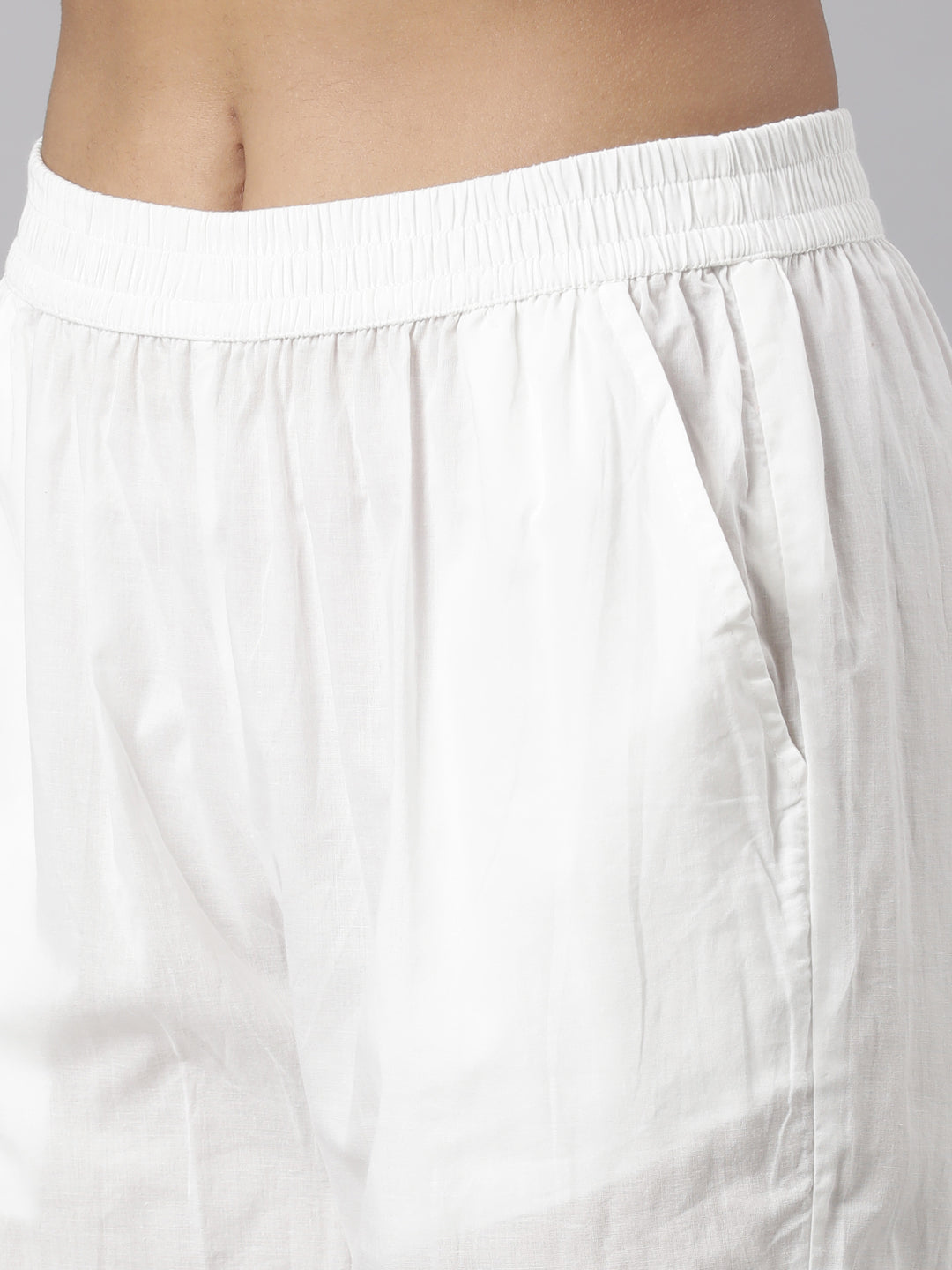 Neerus Beige cotton printed suit set - detail view 4