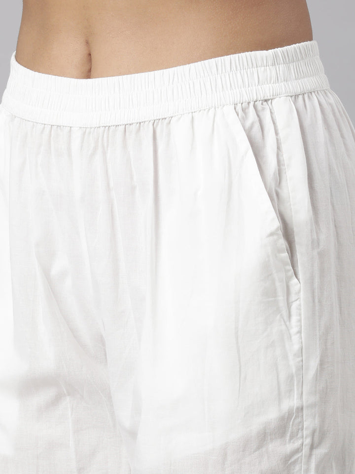 Neerus Beige cotton printed suit set - detail view 4