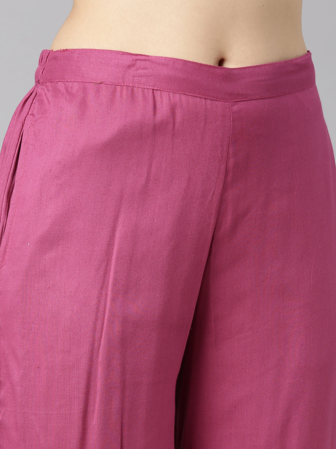 Neerus Pink printed paisley straight kurta set - detail view 2