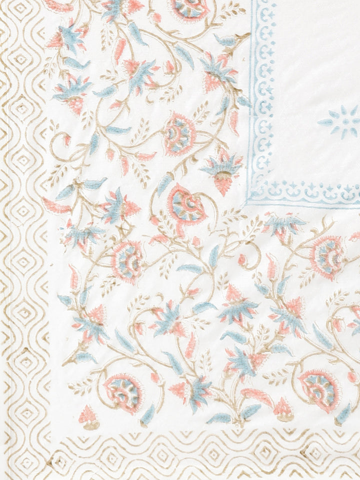 Neerus Off White Embroidered Straight Kurta and Trousers With Dupatta