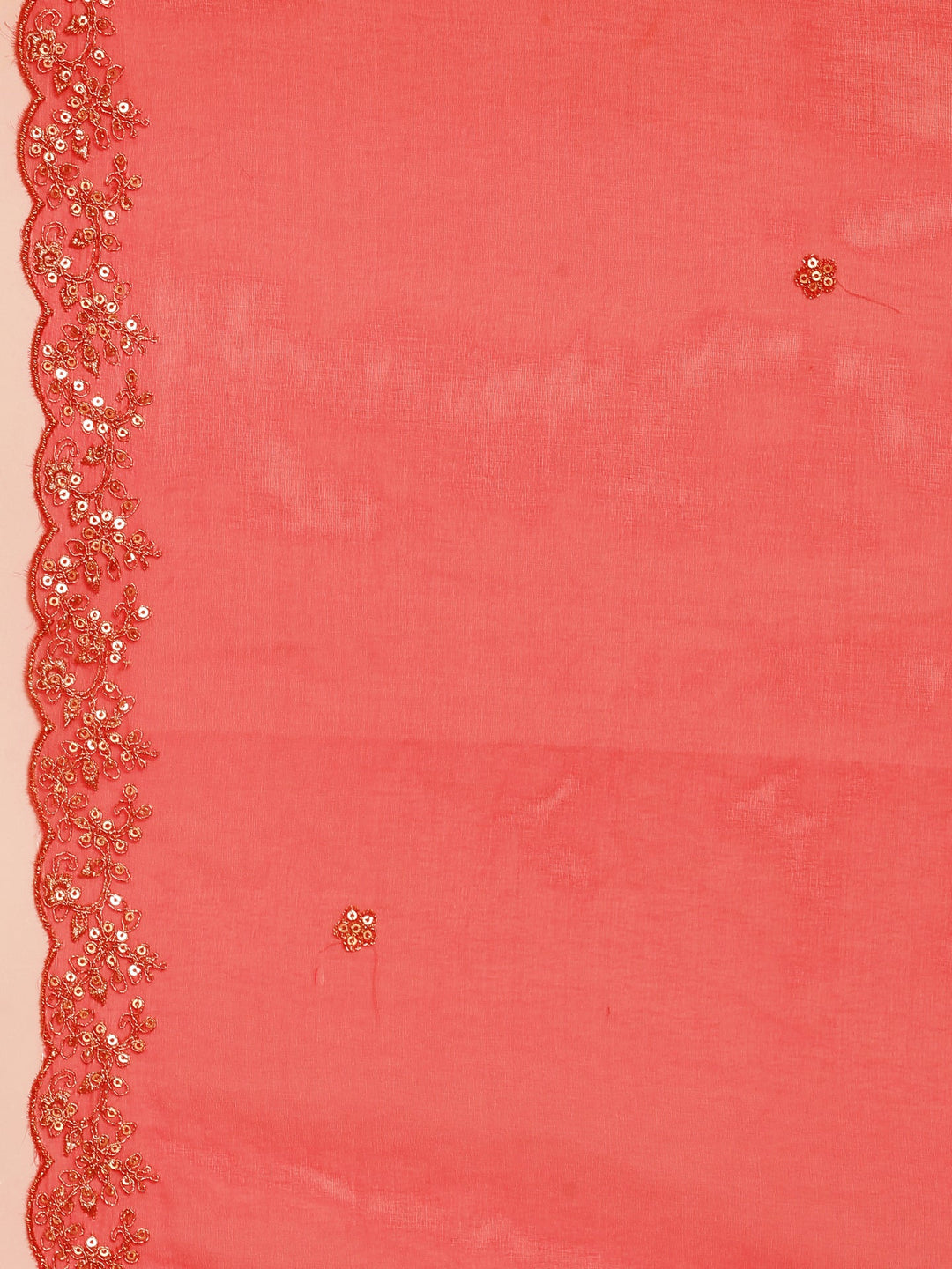 Neerus Pink organza floral printed suit set - detail view 4