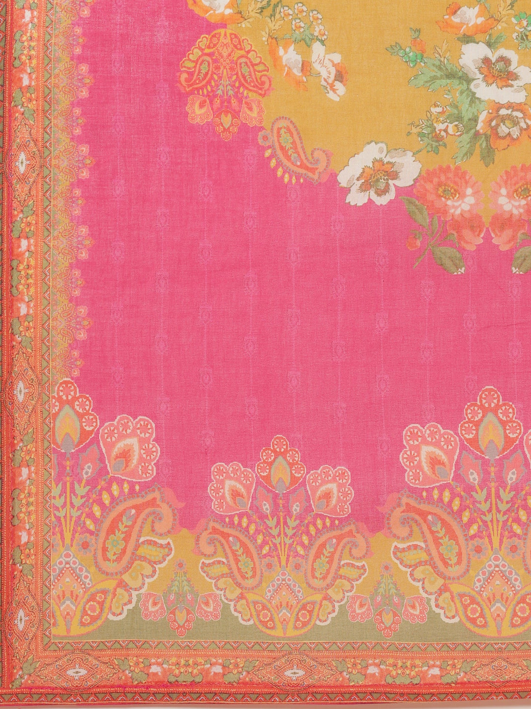 Neerus Pink muslin printed suit set - detail view 5