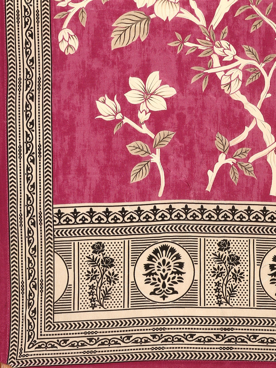 Neerus Pink muslin mirror work suit set - detail view 4