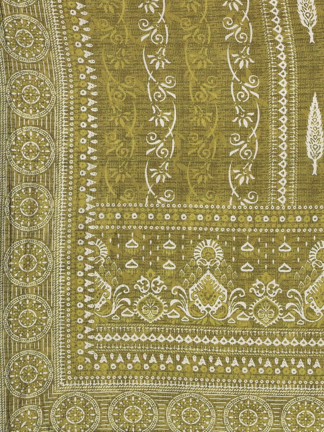 Neerus Green organza embroidered suit set - detail view 6