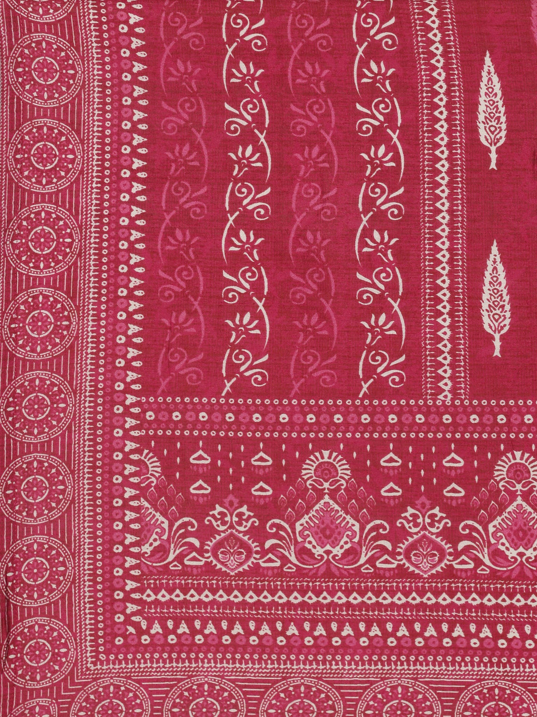 Neerus Maroon modal printed suit set - detail view 5