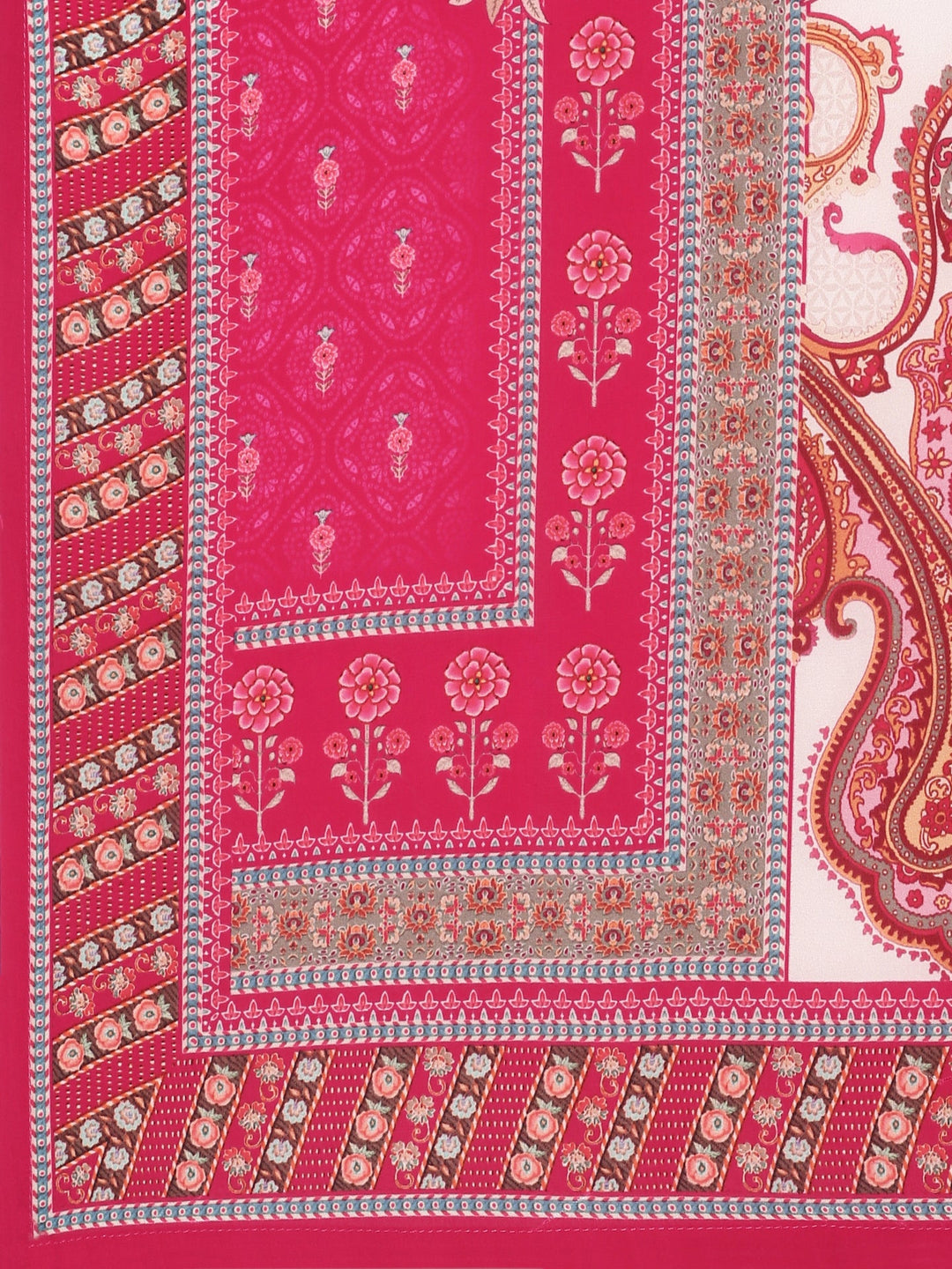Neerus Pink crepe digital printed suit set - detail view 4