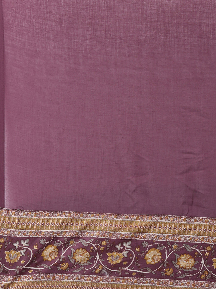 Printed Cotton Anarkali Three Piece Set