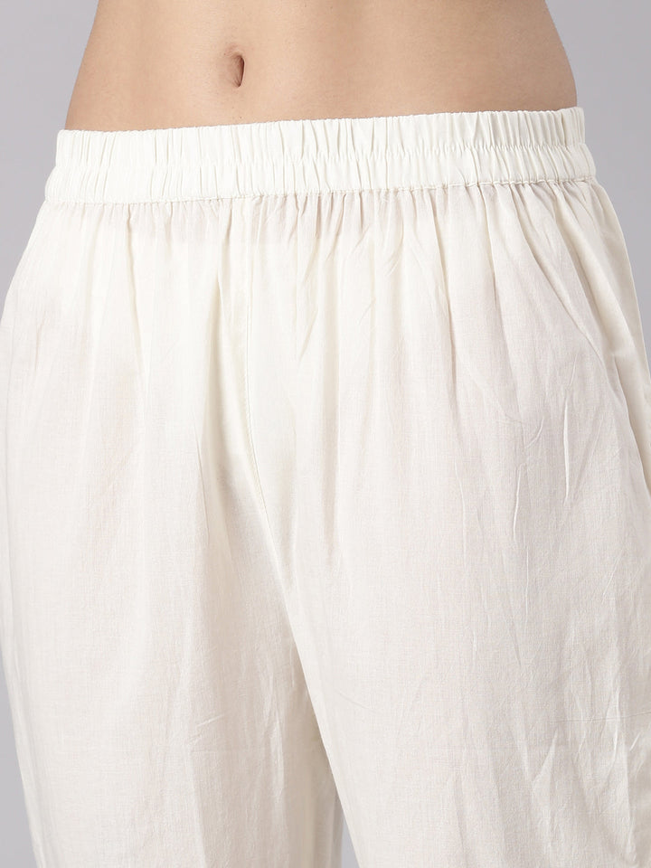 Purple Cotton Printed Anarkali Three Piece Set