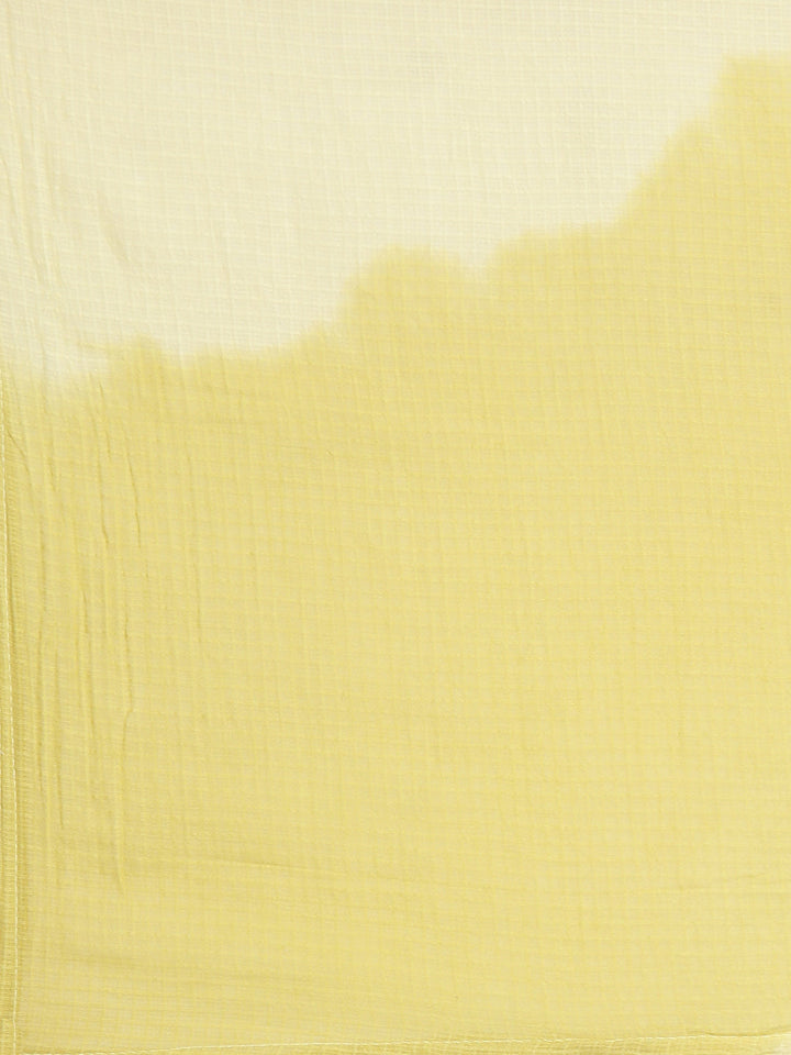 Neerus Yellow Printed Anarkali Kurta and Trousers With Dupatta