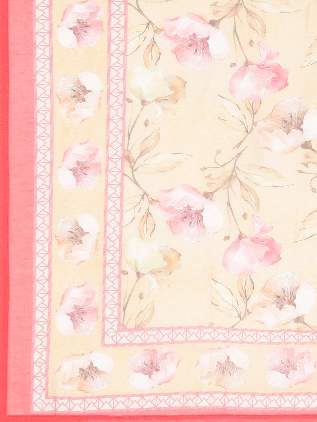 Neerus Yellow silk printed anarkali suit set - detail view 5