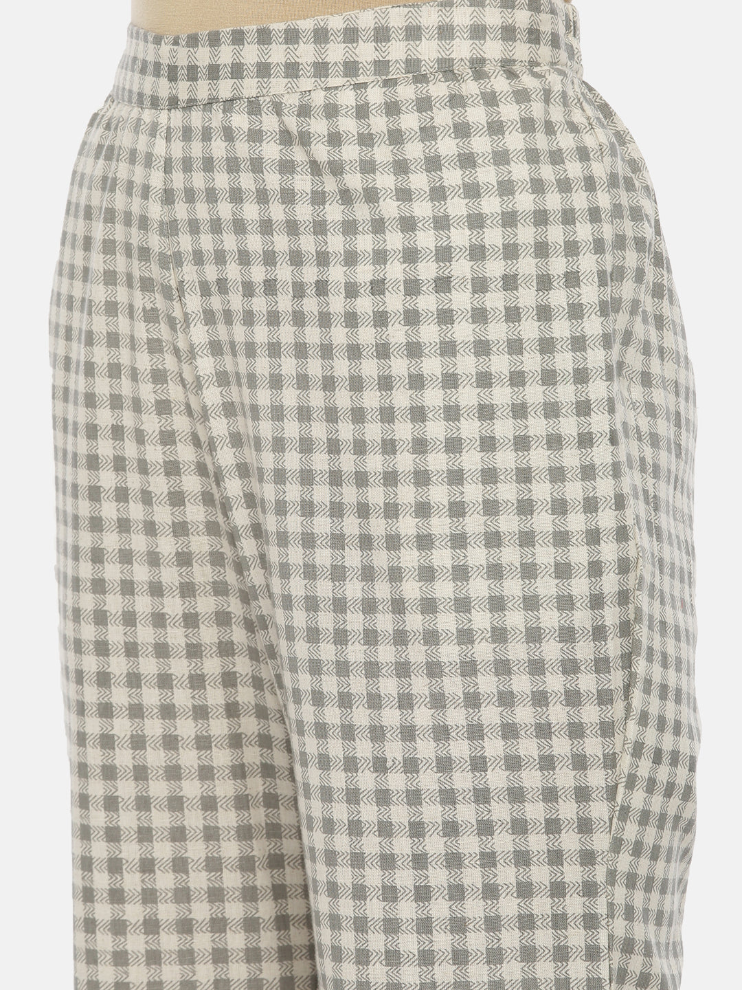 Neerus Grey polyester printed co-ord set - detail view 4
