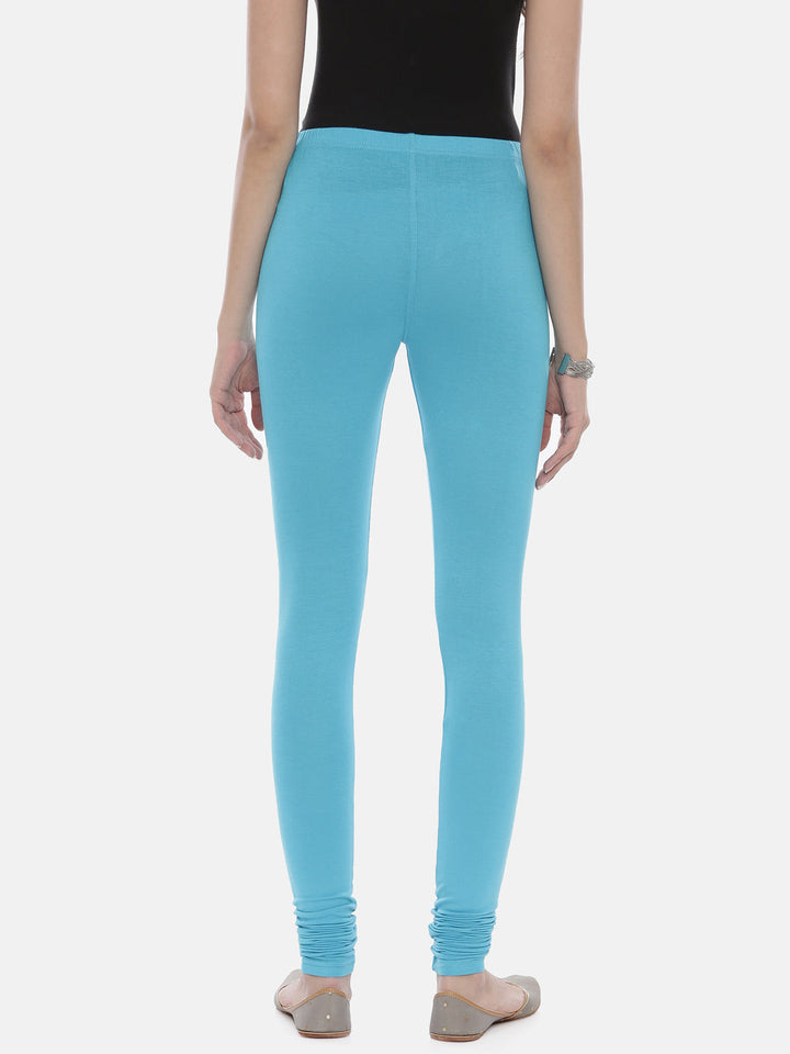 Neerus Blue lycra leggings - detail view 7