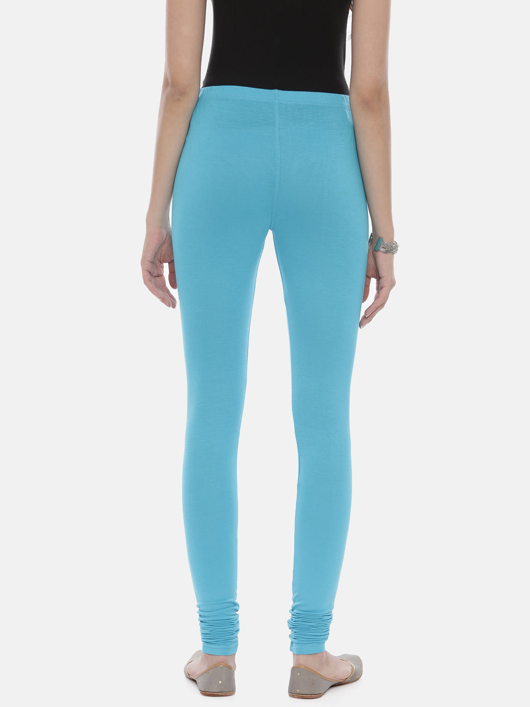 Neerus Blue lycra leggings - detail view 13