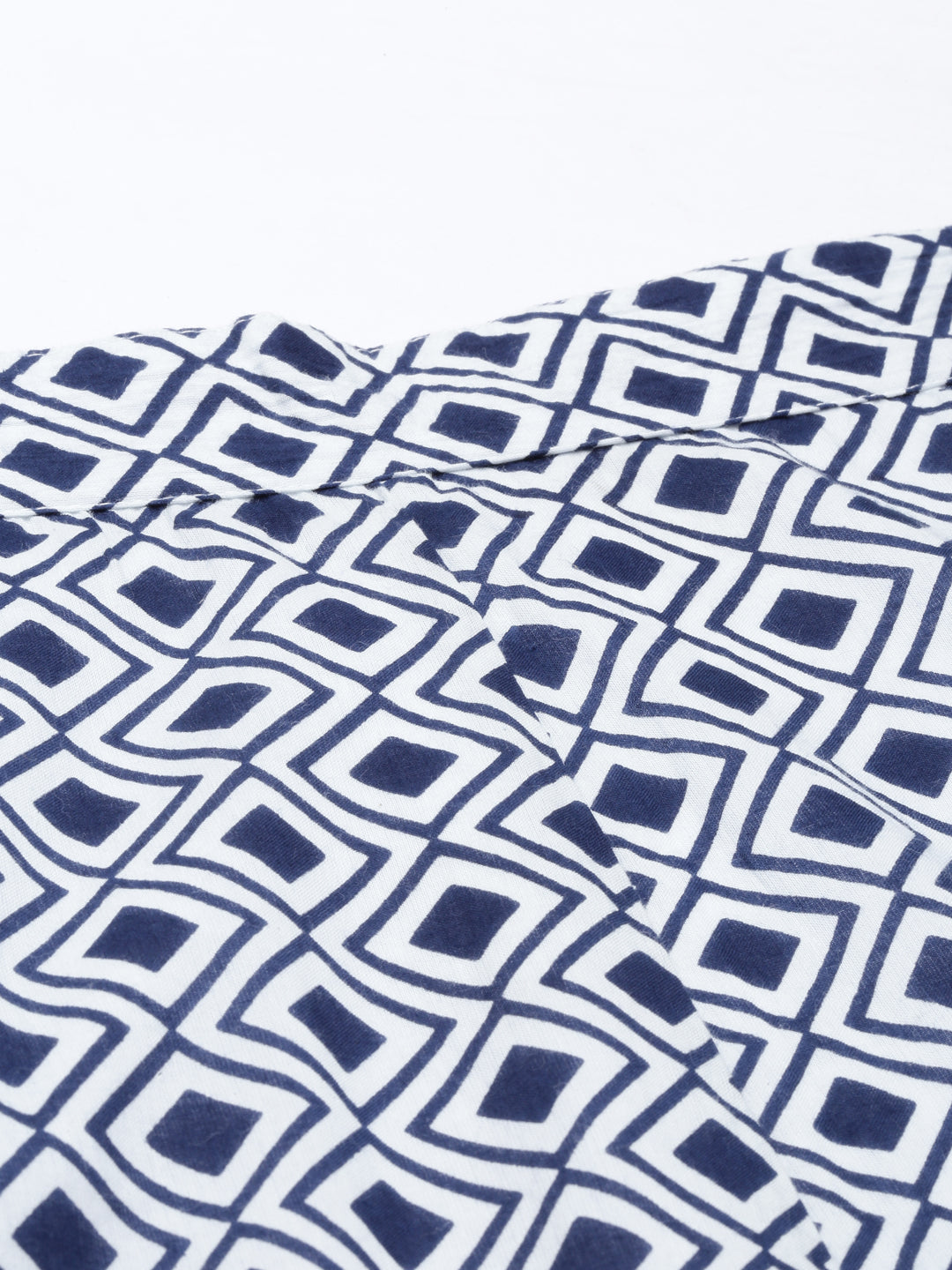 Neerus Blue cotton solid palazzo bottom - detail view 3