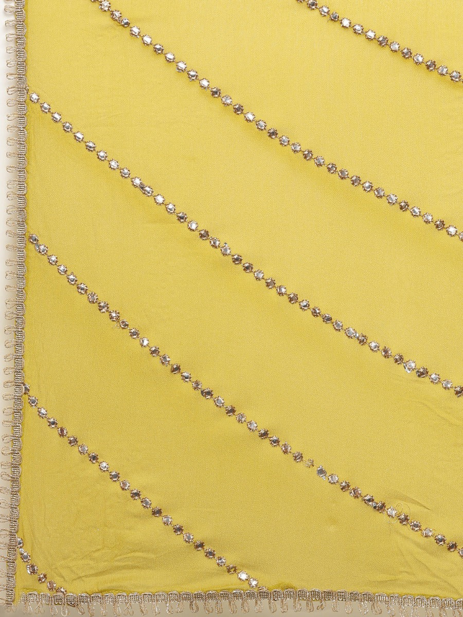 Neerus Multi georgette embellished lehenga set - detail view 2
