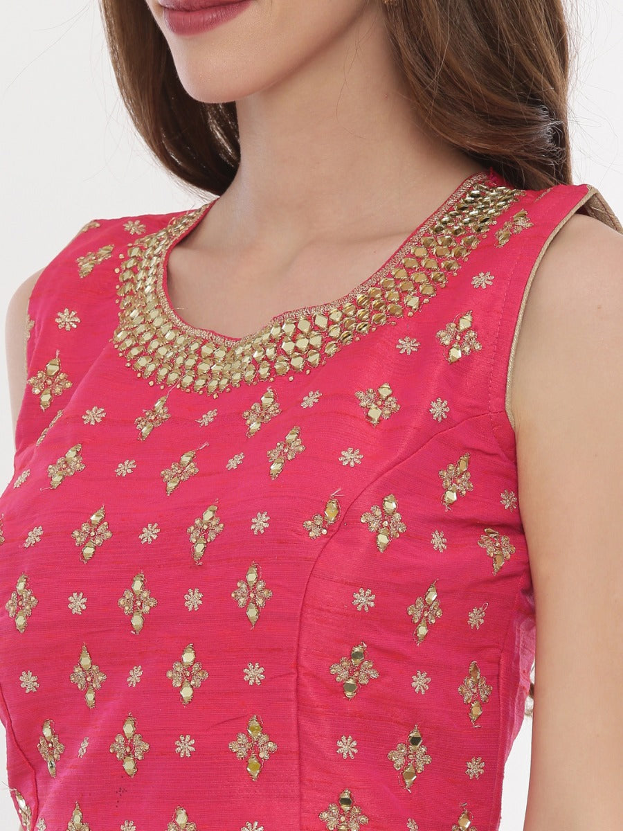 Neerus Multi georgette embellished lehenga set - detail view 3
