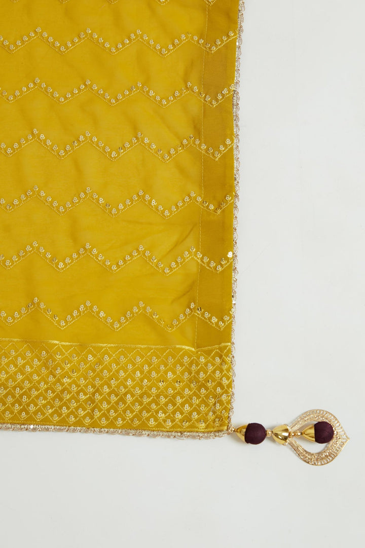 Neerus Maroon silk Anarkali suit set - detail view 4