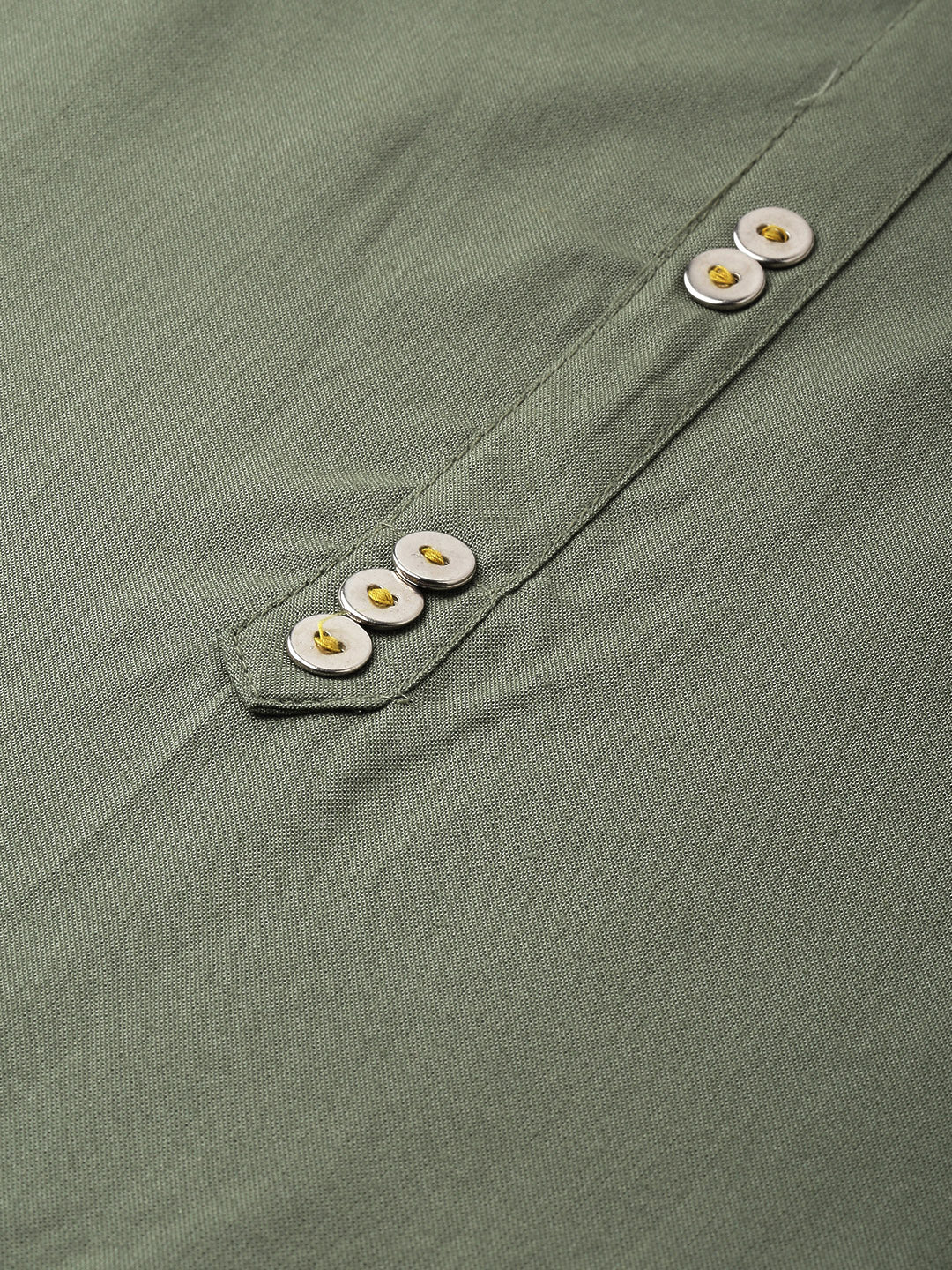 Neerus Green rayon embroidered straight kurta - back view