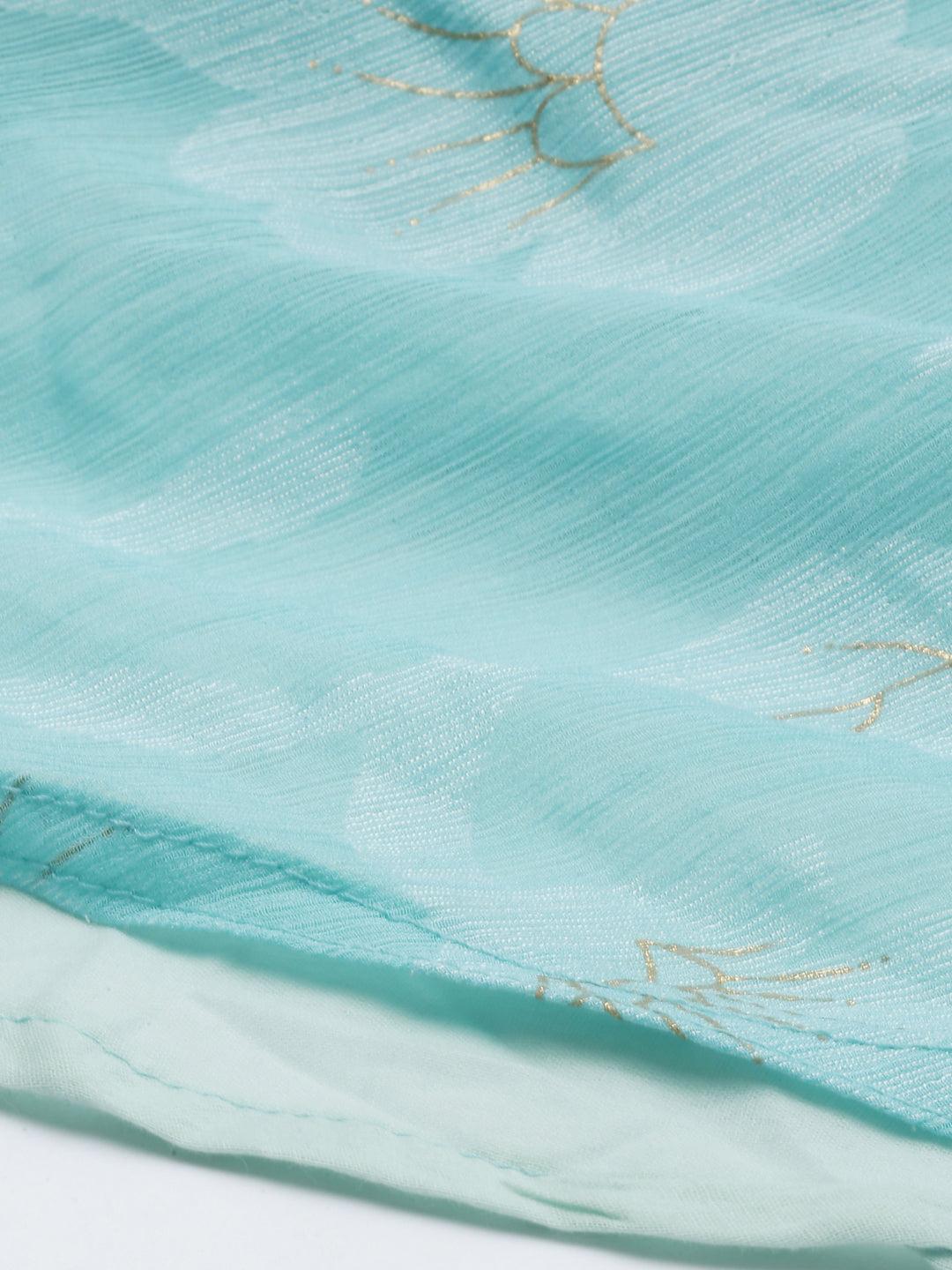 Neerus Green chiffon solid tunic dress - side view