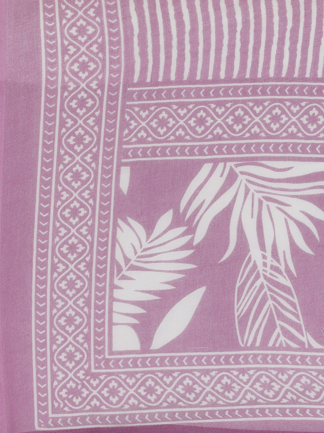 Neerus Purple cotton printed suit set - detail view 4
