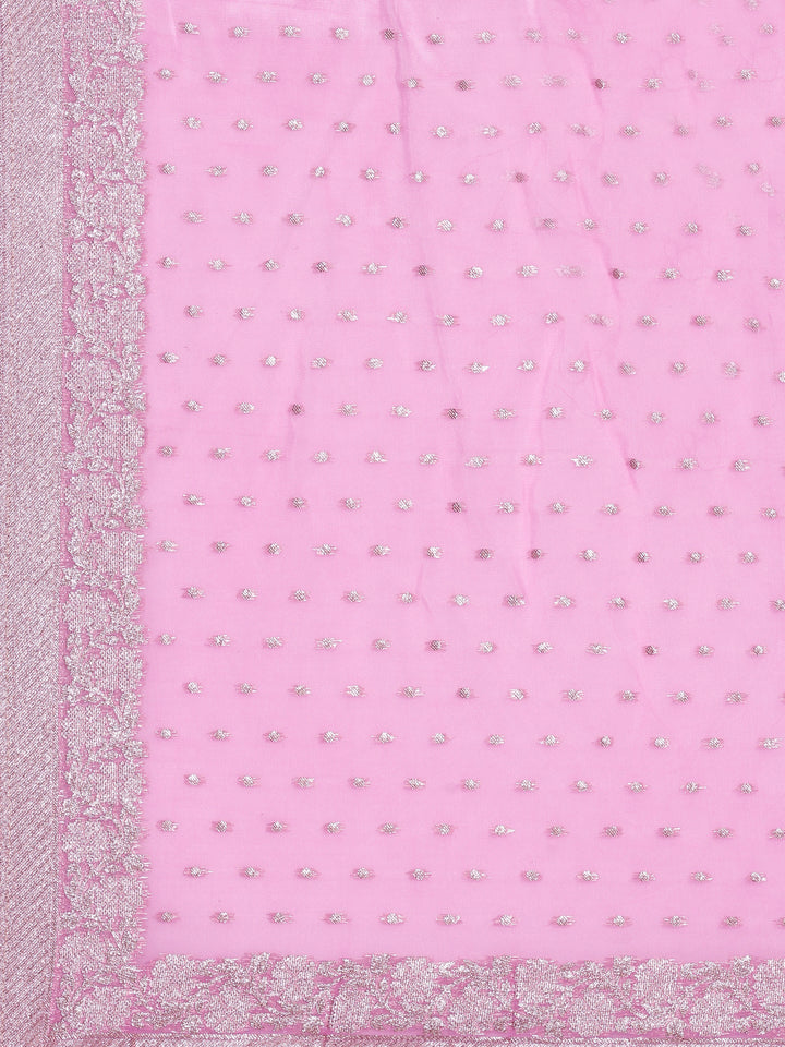 Neerus Green Organza Hand Embroidered Suit Set - detail view 5