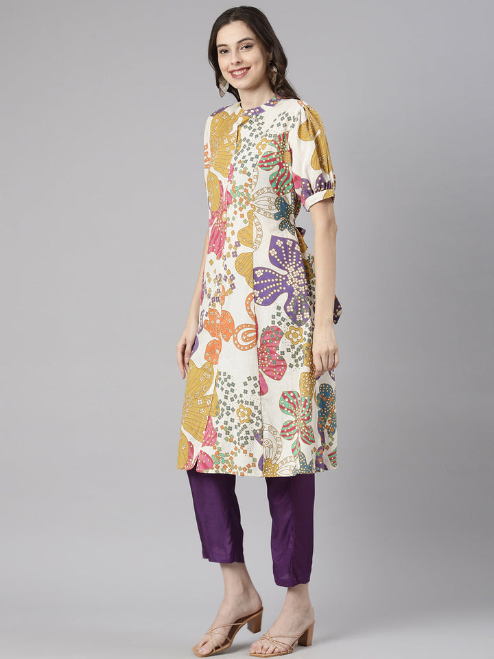Neerus Multi Casual Quirky Straight Kurtas
