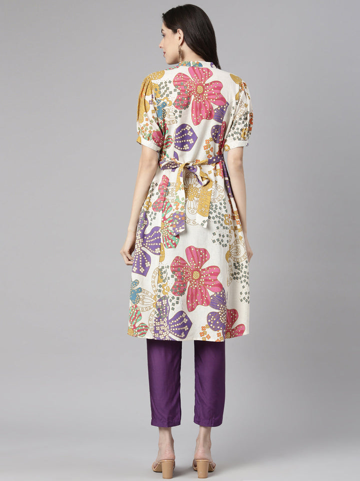 Neerus Multi Casual Quirky Straight Kurtas