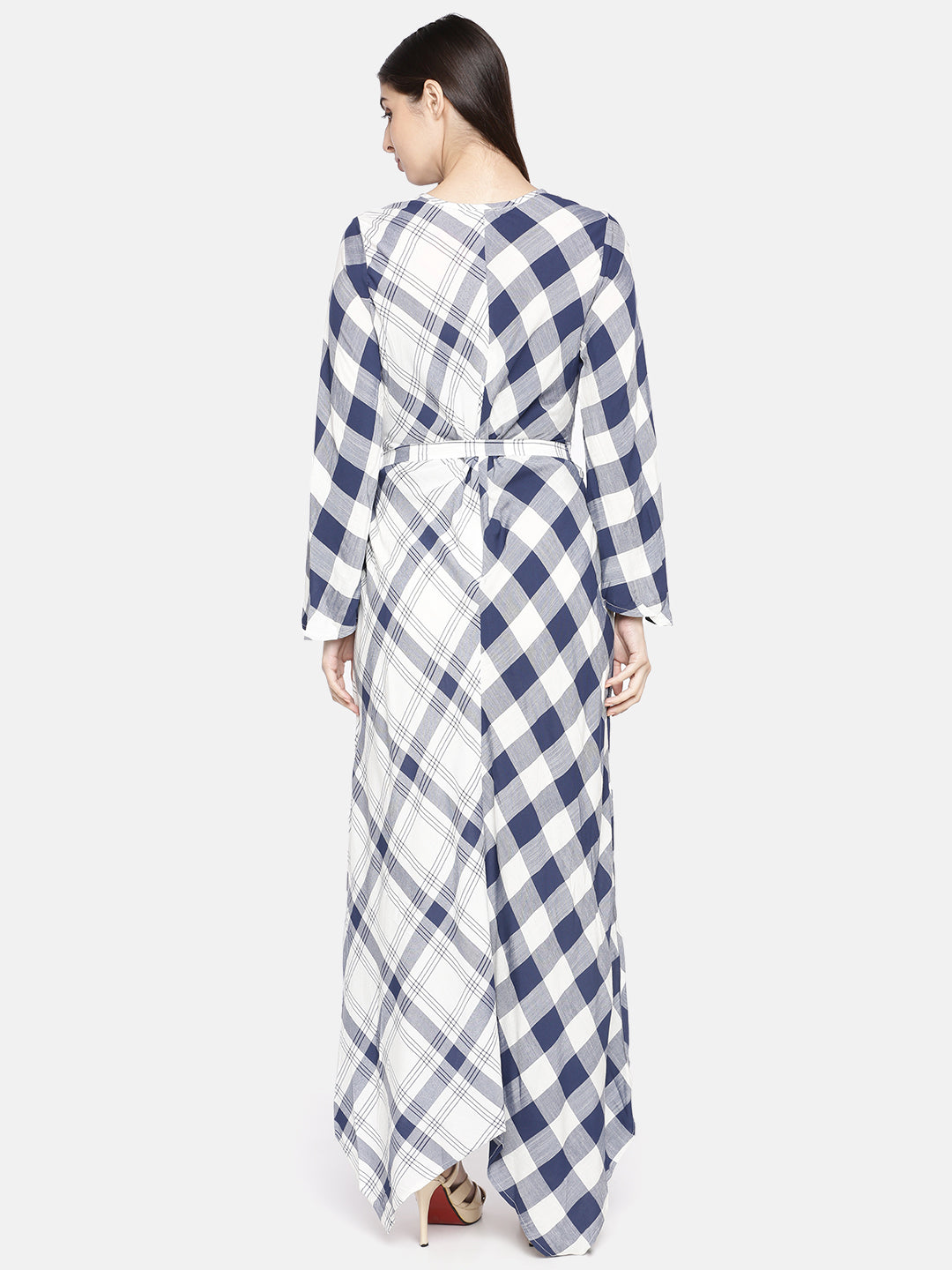 Neerus Blue Rayon Printed A-Line Kurta - detail view 1