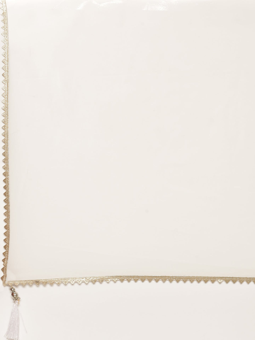 Neerus White georgette embroidered palazzo set - detail view 4