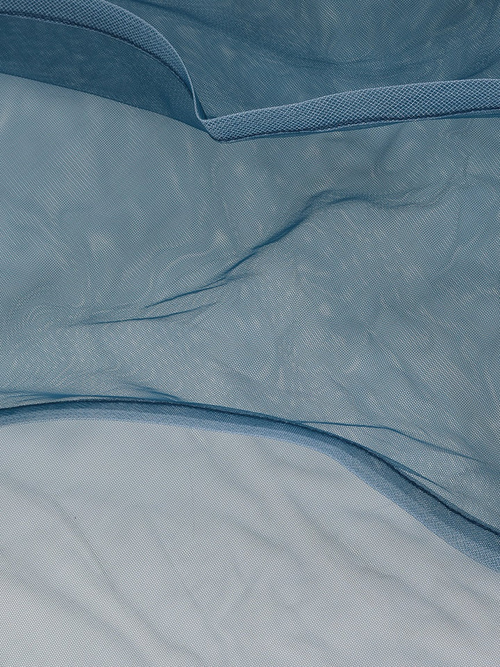 Neerus Blue net embellished lehenga set - detail view 1