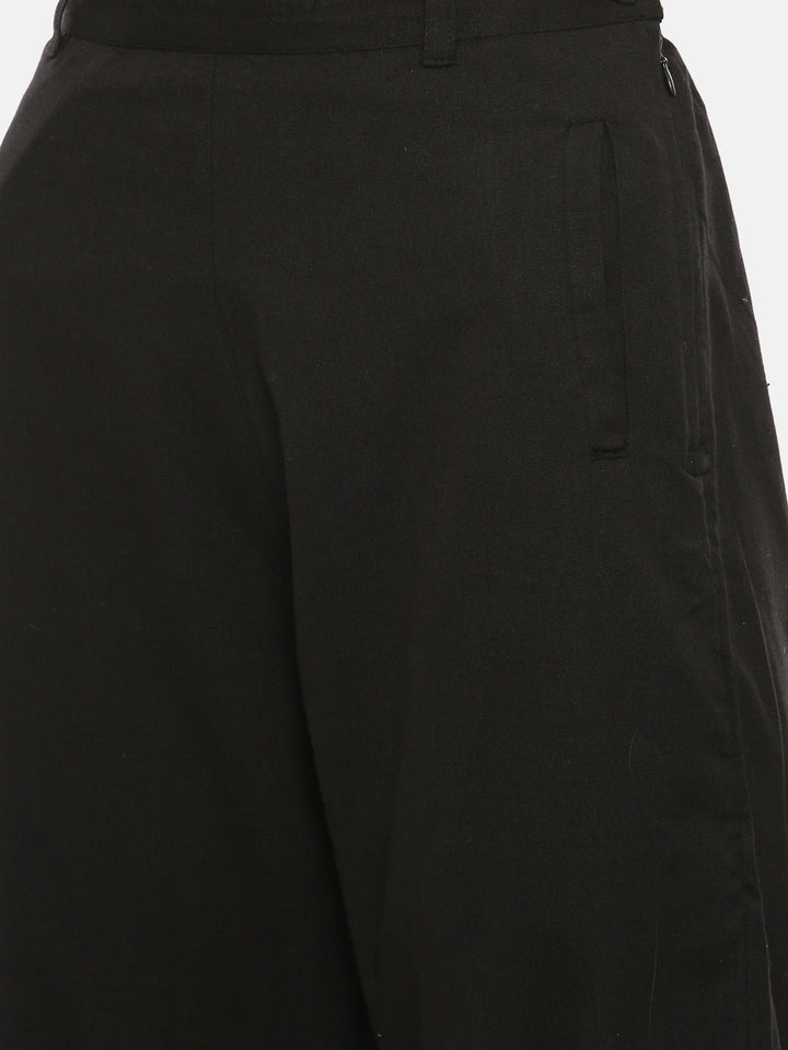 Neerus Grey cotton A-line kurta - detail view 4