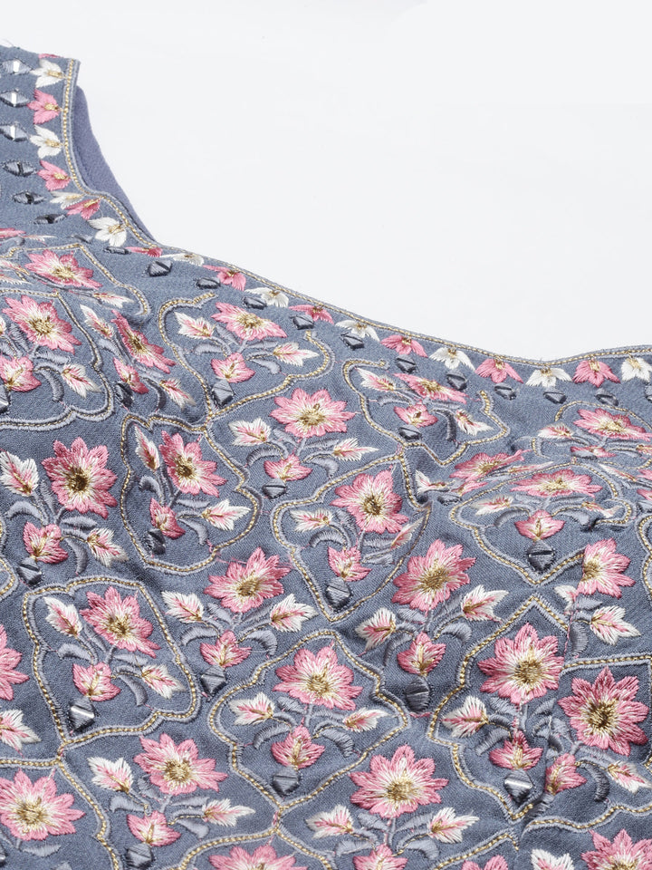 Neerus Pink cotton solid kurti - back view