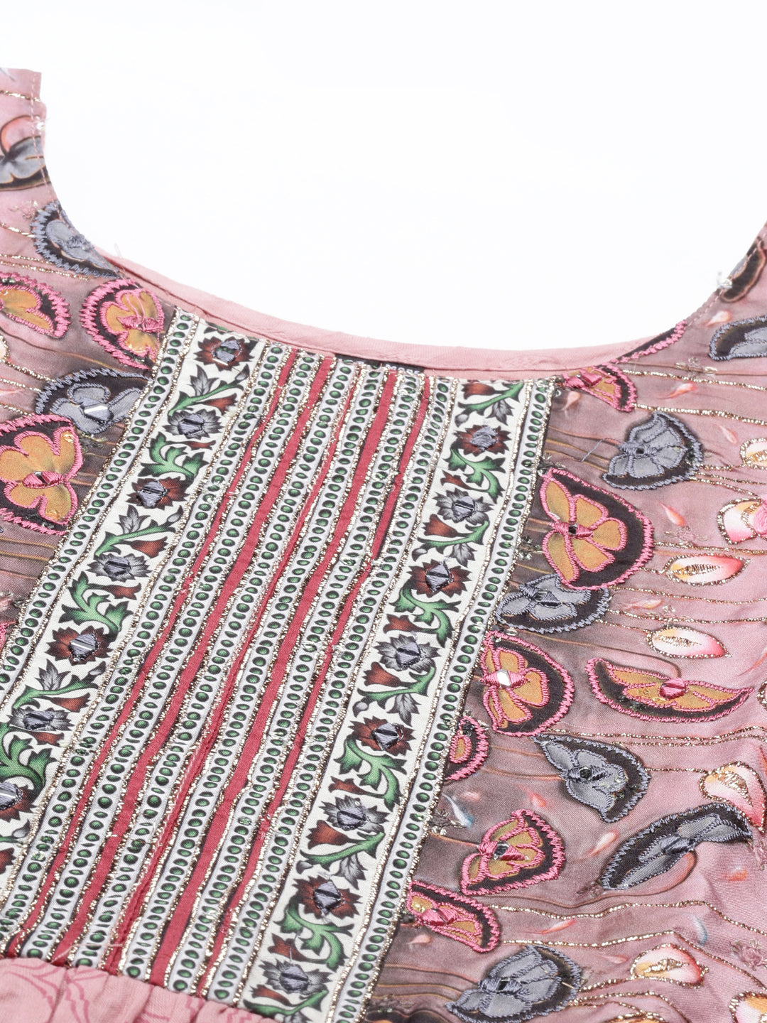 Neerus Pink cotton solid kurti - back view