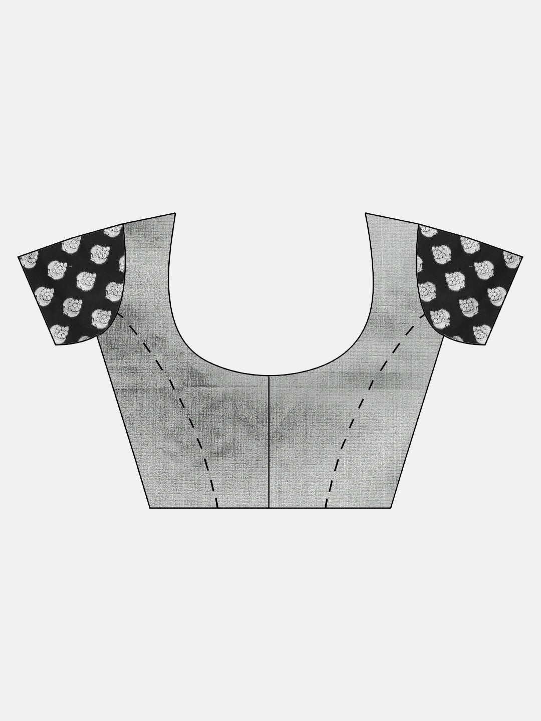 Neerus Grey tissue woven saree - detail view 2