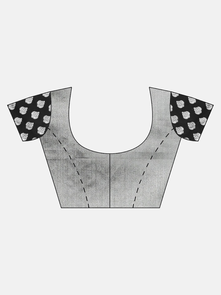 Neerus Grey tissue woven saree - detail view 2