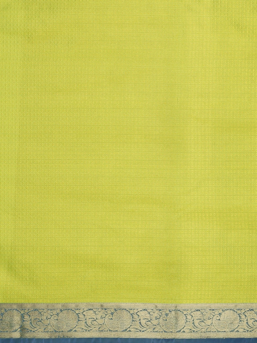 Neerus Green cotton woven saree with blouse piece - side view