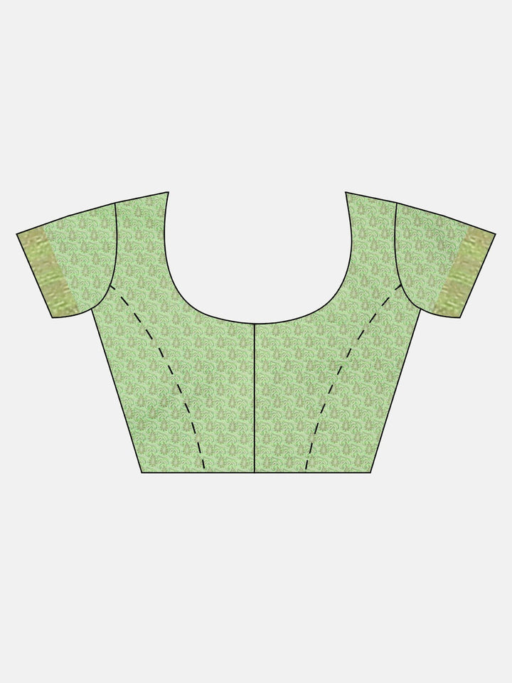 Neerus Green embellished saree with blouse piece - detail view 2
