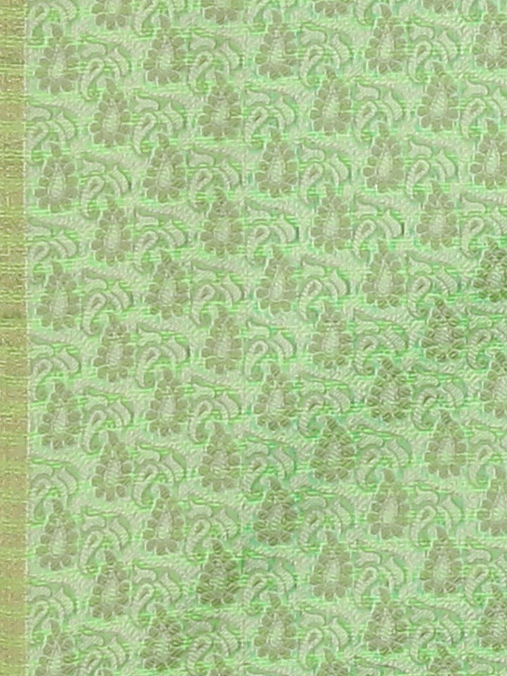 Neerus Green embellished saree with blouse piece - detail view 3