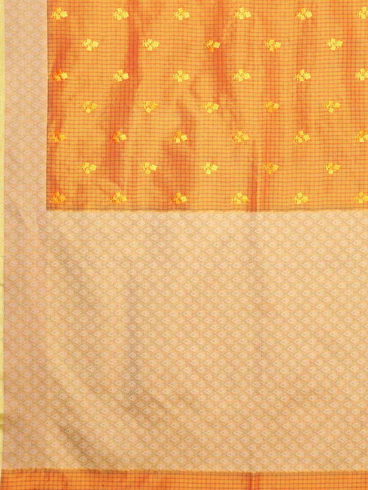 Neerus Yellow georgette embroidered saree - detail view 1