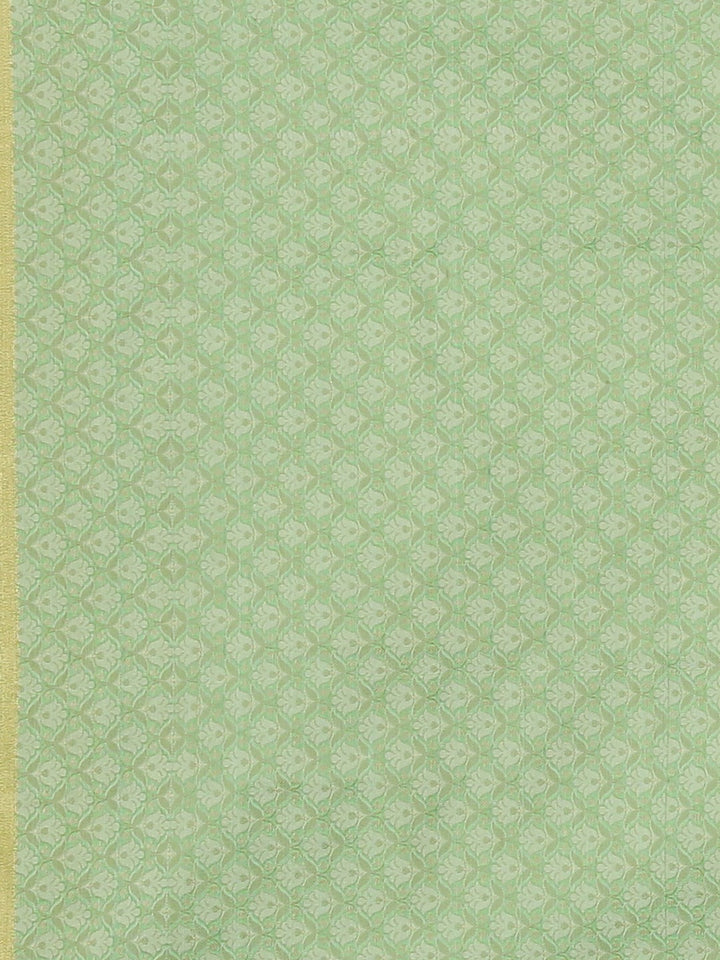 Neerus Green silk woven saree - detail view 3