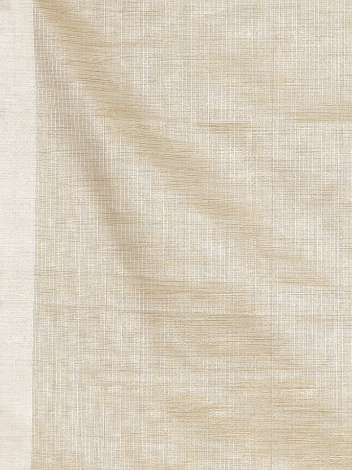 Neerus Beige tissue woven saree - detail view 3