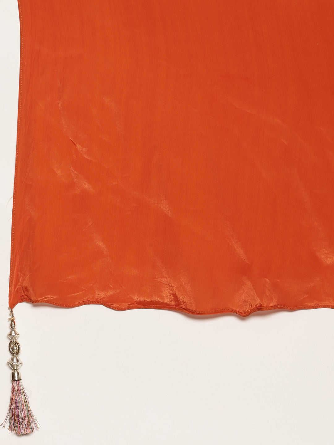 Neerus Orange chinon solid palazzo set - detail view 5
