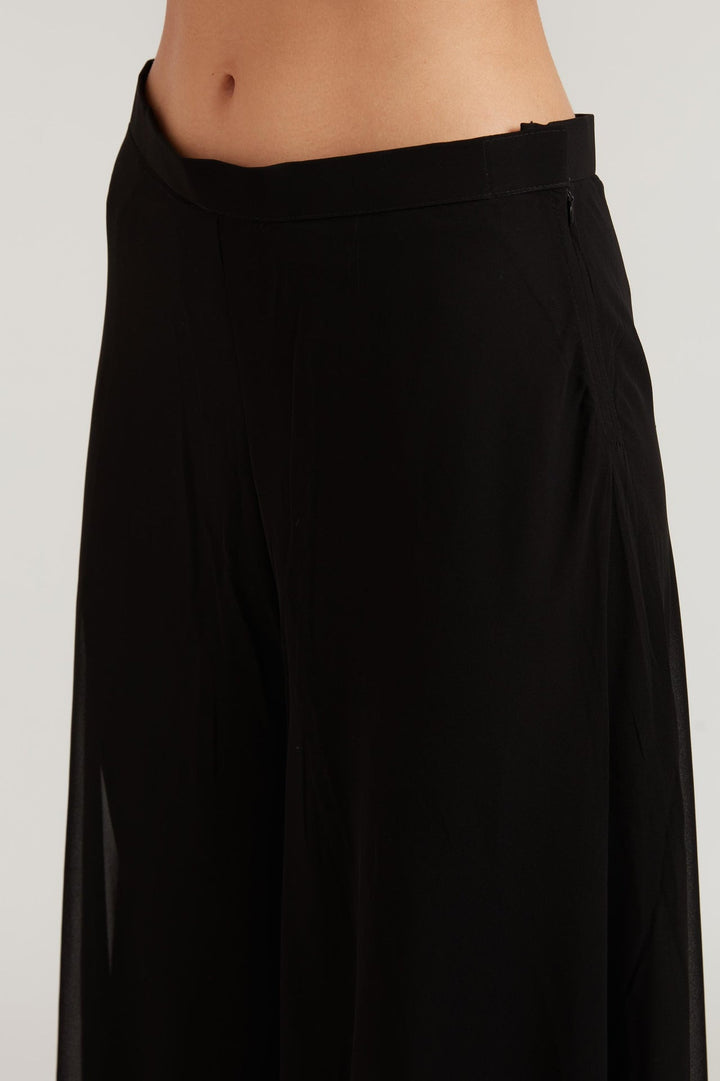 Neerus Black Georgette Embellished Suit Set - detail view 4