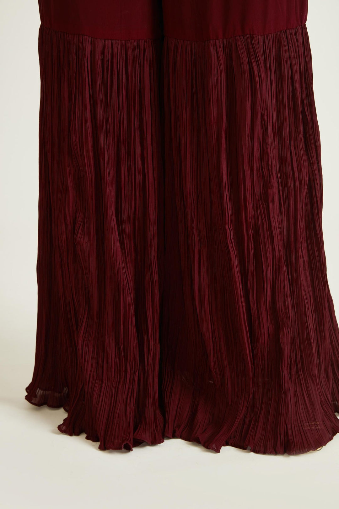 Neerus Maroon Georgette Embroidered Kurta Set - detail view 5