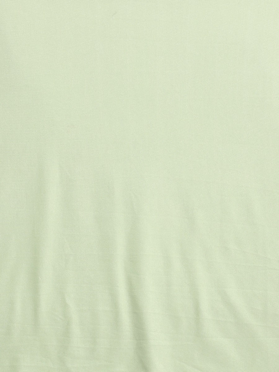 Neerus Green solid ready to wear saree with blouse - back view