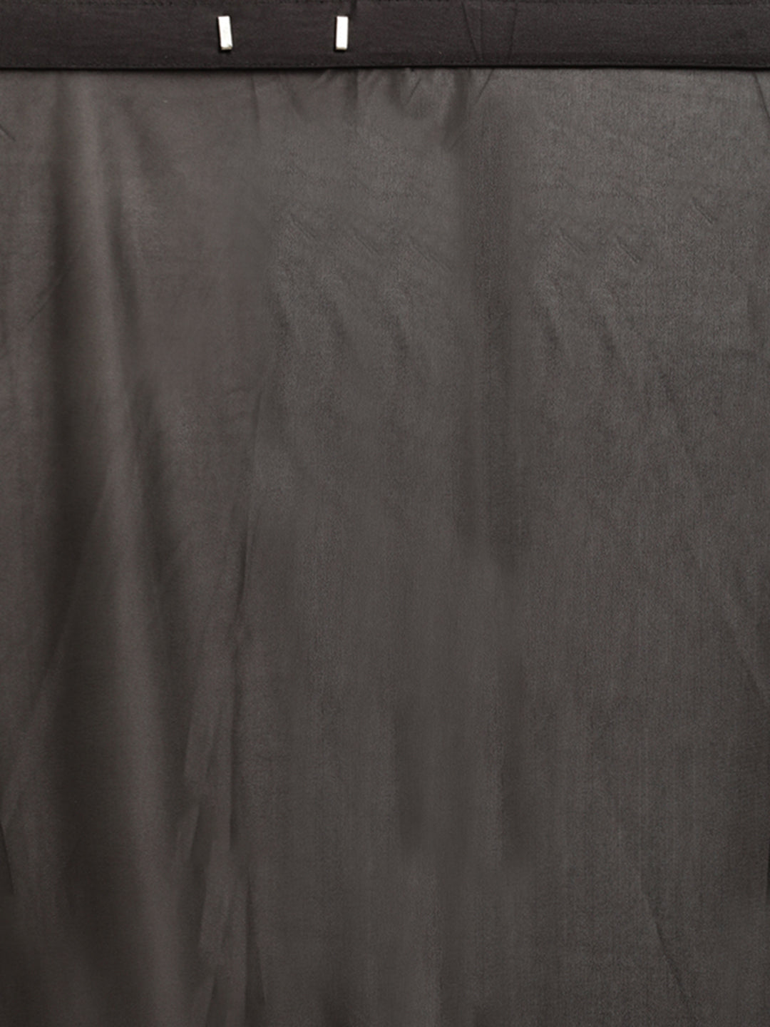 Neerus Black solid ready to wear saree with blouse - detail view 1