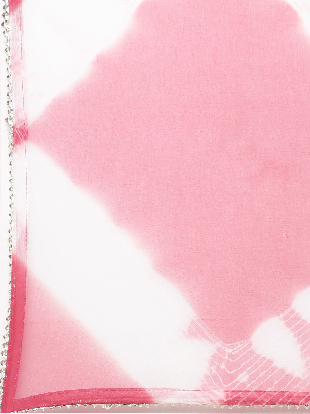 Neerus Pink cotton embellished anarkali kurta with dupatta - detail view 3