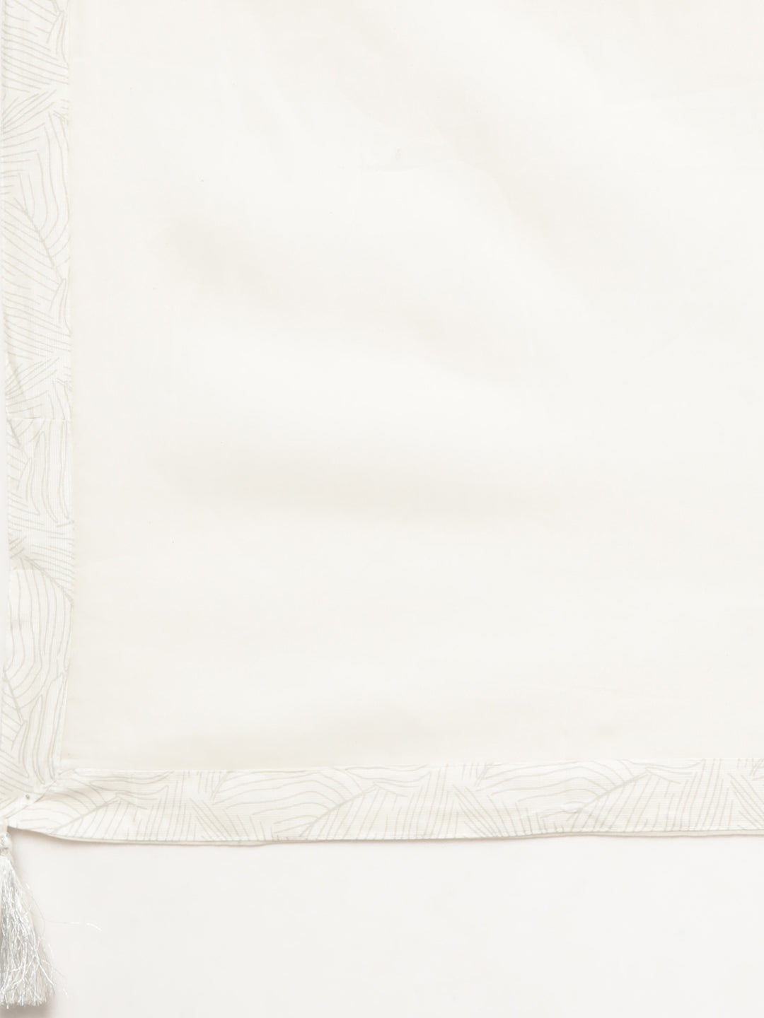 Neerus White floral printed straight suit set - detail view 4