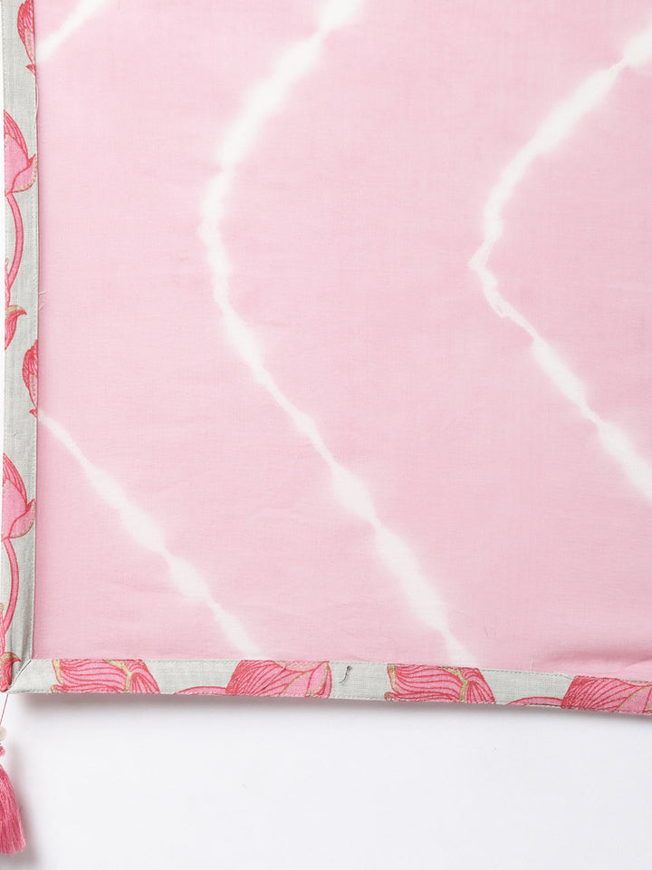 Neerus Pink printed floral suit set - detail view 3