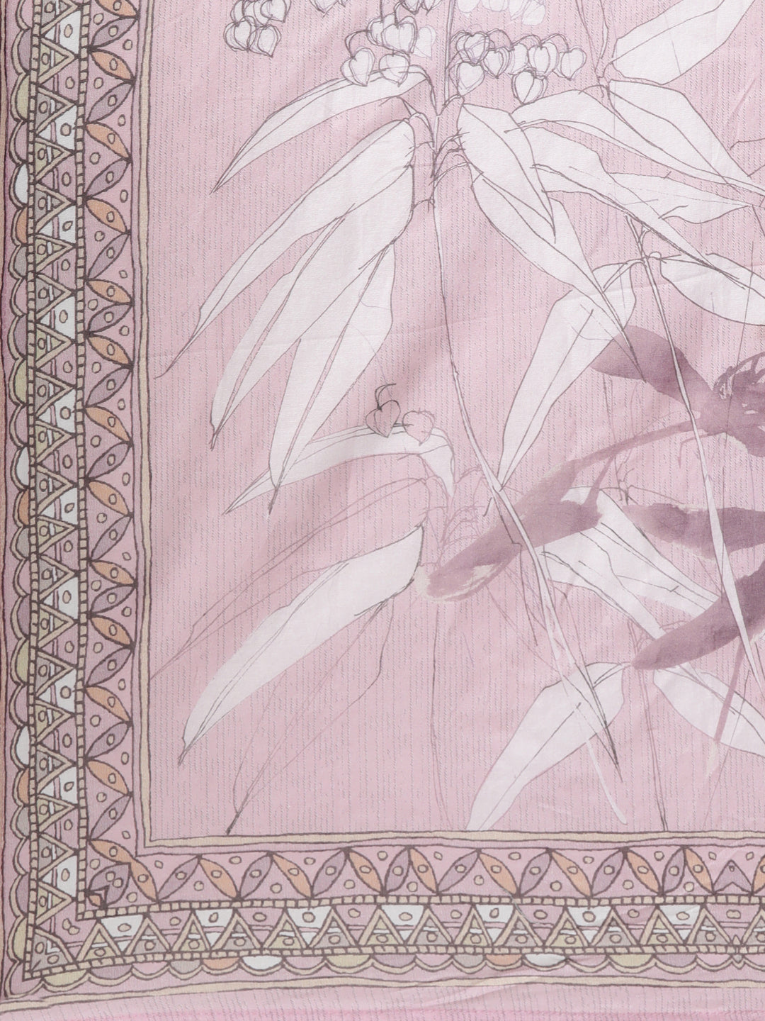 Neerus Pink printed floral straight suit set - detail view 4